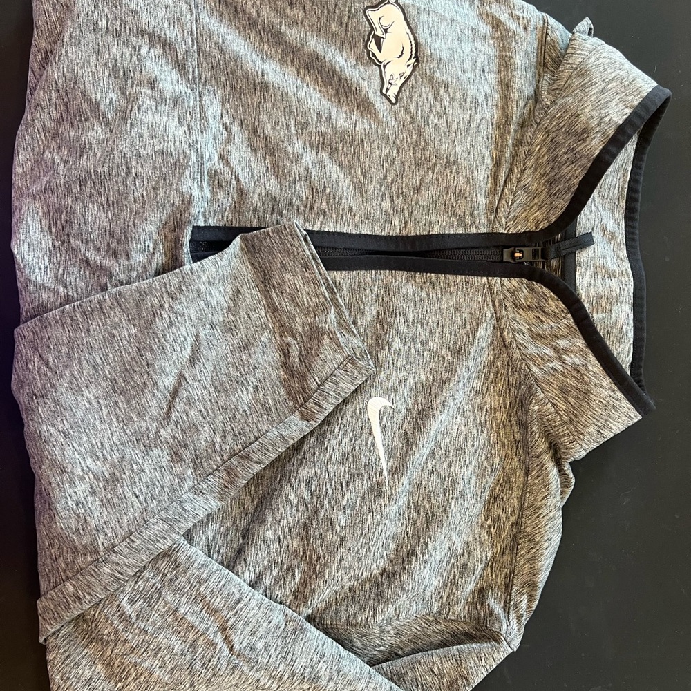 Arkansas Razorbacks Nike Dri-FIT Heathered Quarter-Zip